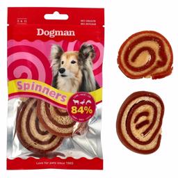 Dogman Spinners En Sjov Hundesnack med Lam, And & Torsk 2 Stk 34g
